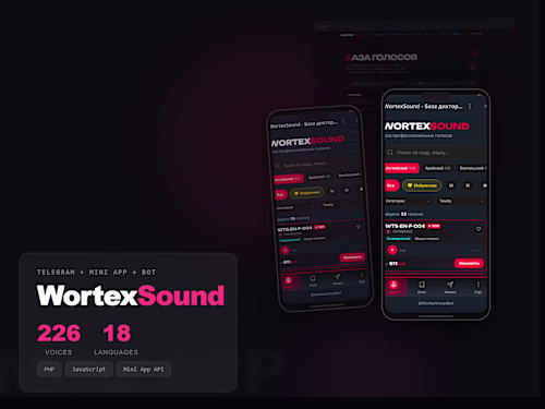 Telegram Mini App for WORTEXSOUND