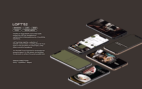 LOFT'52, a dinning experience - brand identity