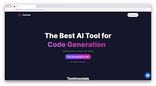Genius - SaaS Project With 5 AI Services
