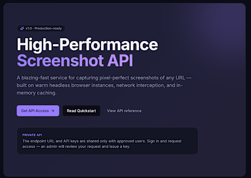 Screenshot API — A high-performance
