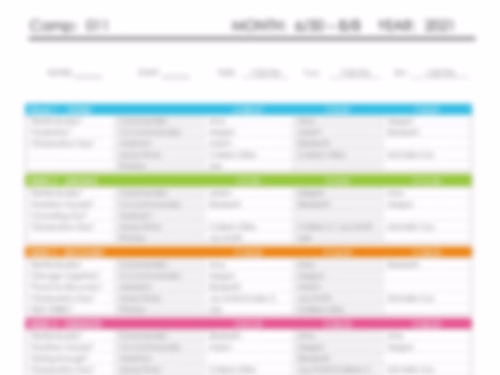6 Weeks Posting Schedule