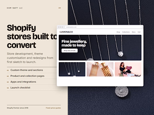 Shopify theme customization, designing & custom development