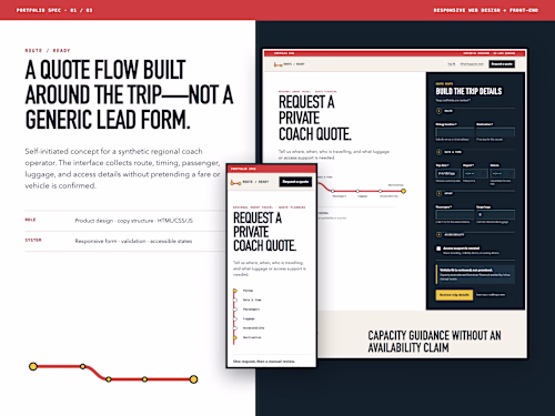 Spec: Route-Ready Coach Quote UX