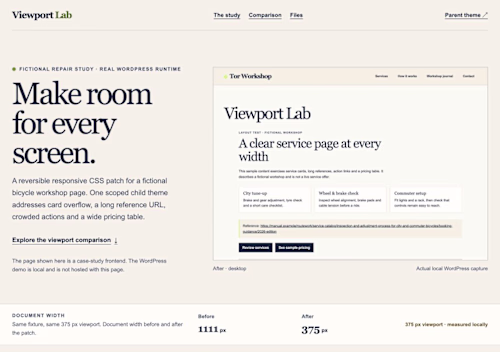 Viewport Lab — Responsive WordPress Repair