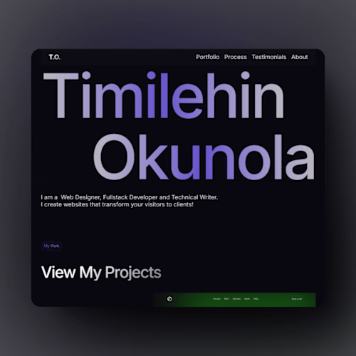Portfolio Page - Framer Website