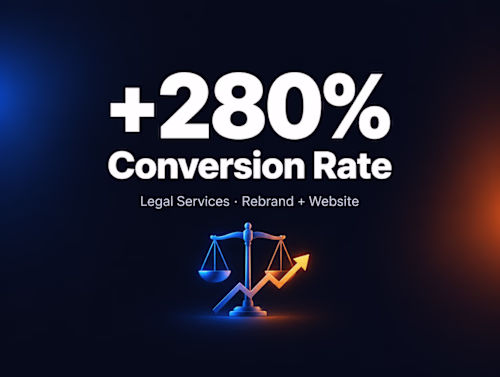 +280% Conversion Rate: Rebrand and Website for a Law Firm