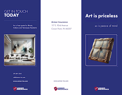 Art Insurance Brochure Design | Armor Insurance<br/><br/> — Nat…