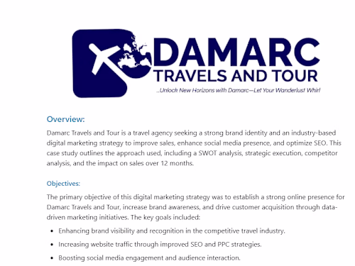 Transforming Damarc Travels: A Data-Driven success story