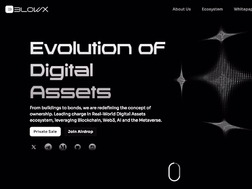 BlowX Cryptocurrency Landing page website design