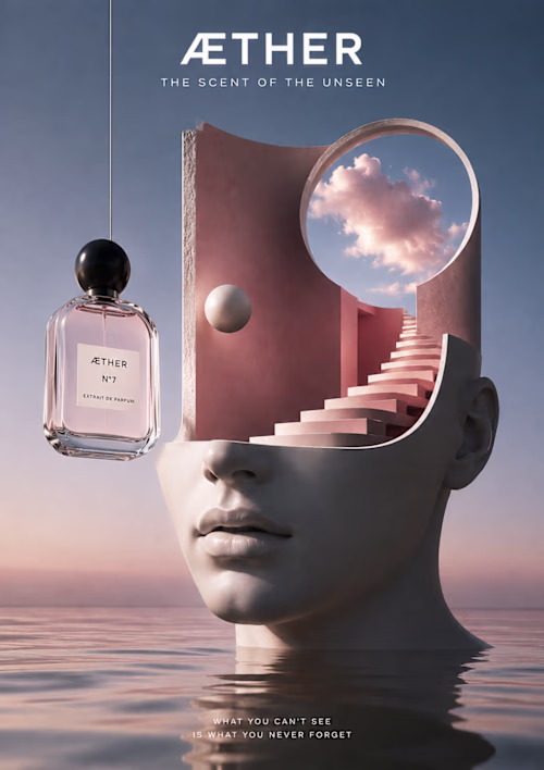 Cinematic surrealist campaign concept for
