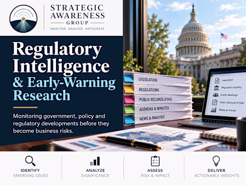 I developed a regulatory intelligence