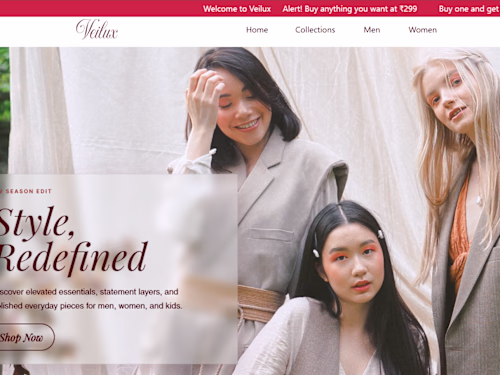 Veilux | E-Commerce UI/UX & Front-End Development
