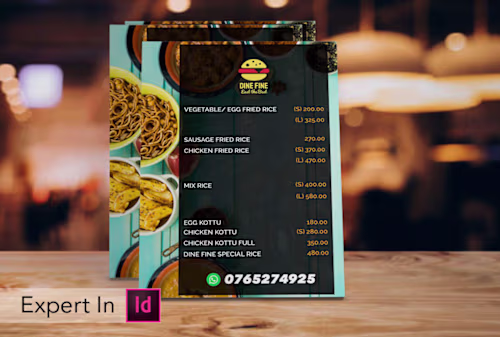 Flyer Design for Dine Fine Resaturant