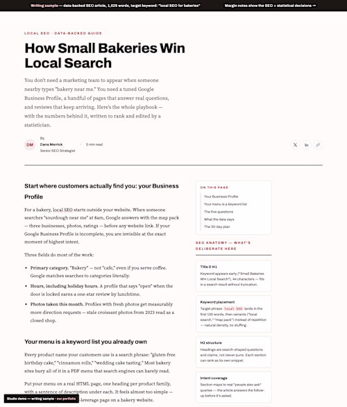 Data-Backed SEO Article with Sourced Statistics