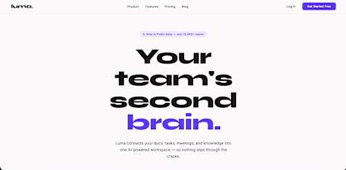 Modern SaaS landing page for