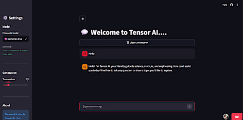 Tensor AI
An AI/Data Science project