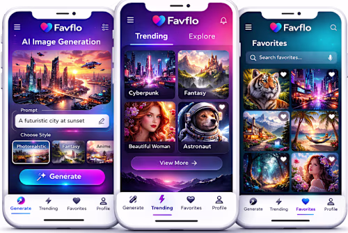 AI based mobile application that generates and modifies imag...