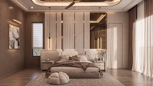 Luxury Bedroom Interior — Photorealistic
