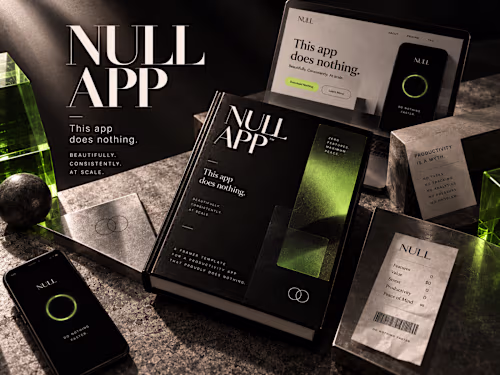 Null App - Brutalist SaaS Framer Template