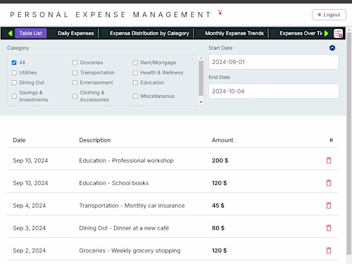 Money Management App - NextJs, React