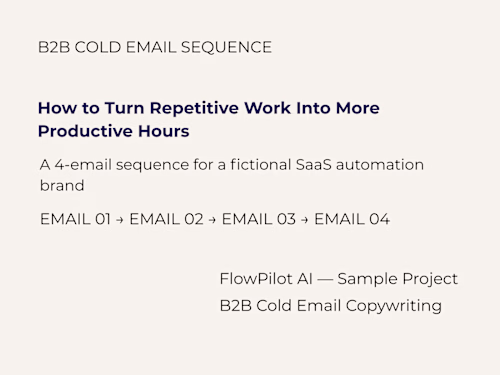B2B Cold Email Sequence — SaaS Automation
