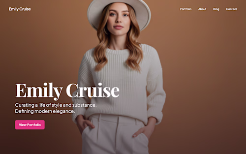 Social Media Influencer Web Design