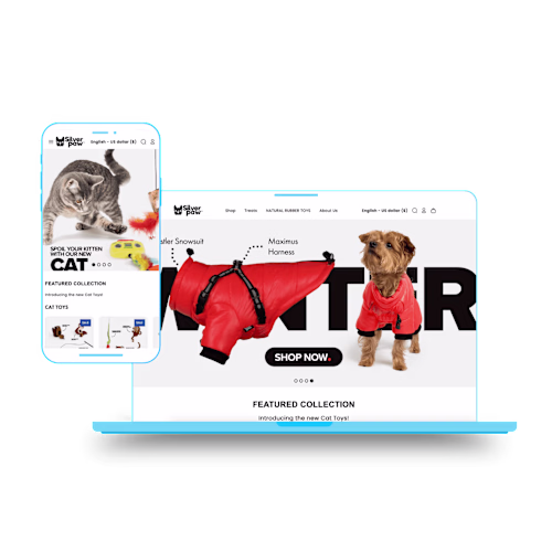 Silver Paw Dog | eCommerce Design + Landing Page Optimization 