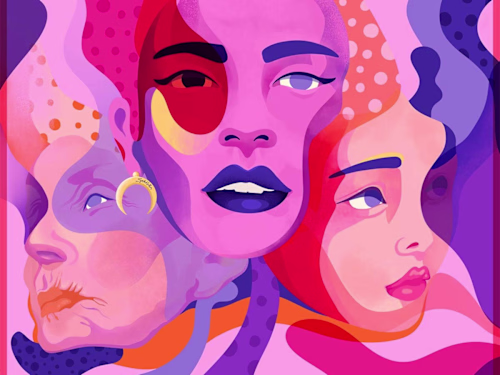 Illustration for silk scarf