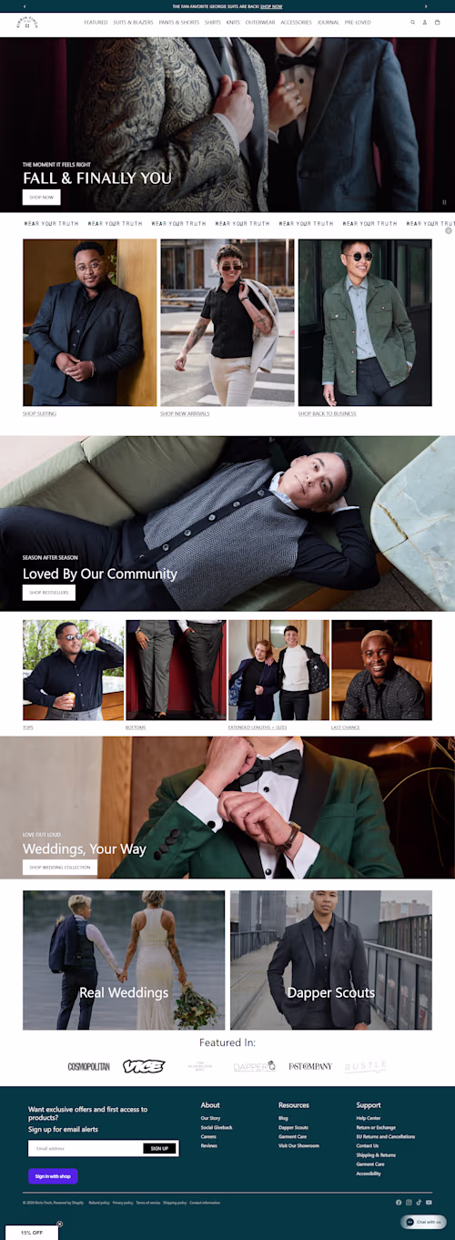 Stylish fashion e-commerce website design