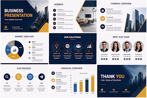 A professional business presentation designed
