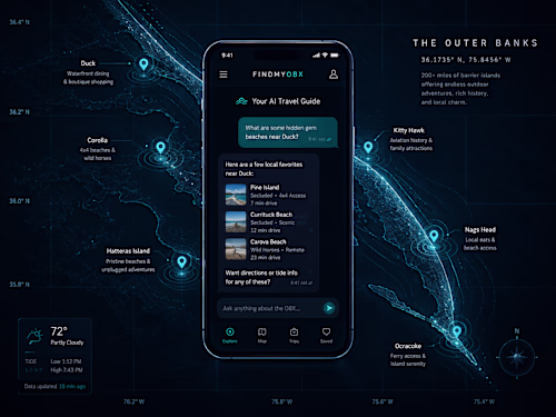FindMyOBX — AI Travel App for the Outer Banks (Mobile + Web)