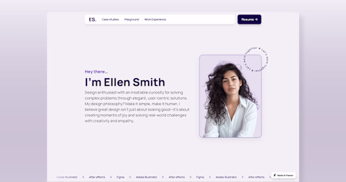 Portfolio Template built in Framer