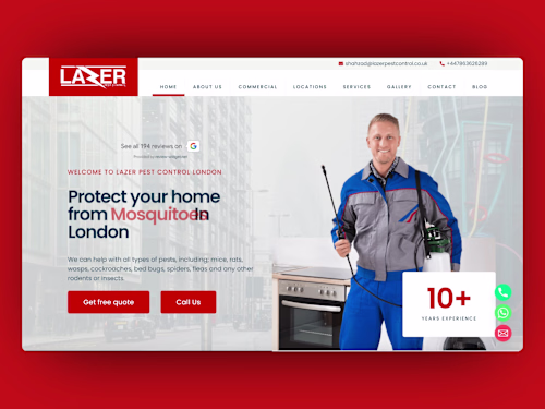 Lazer Pest Control London — WordPress, SEO & Google Ads