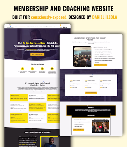 Website Redesign for Leonard Tshitenge Leonard Tshitenge hir...