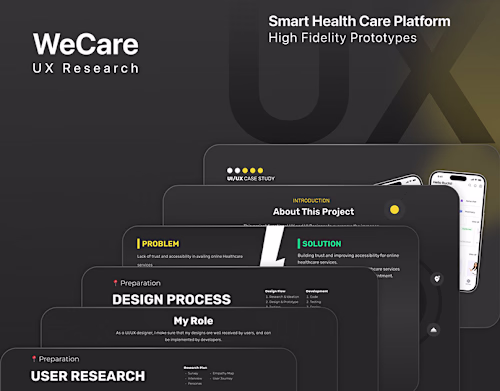 WeCare - User Research - Smart Healthcare Concept