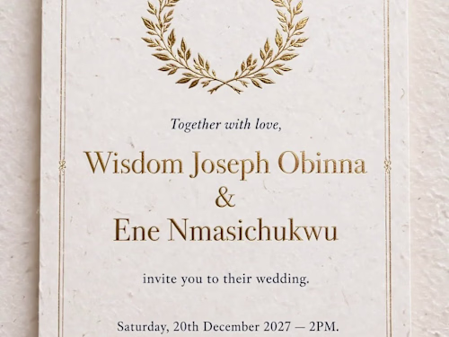 Luxury wedding invite - gold