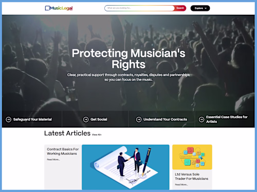 Music Legal - Specialist Music Industry Law Website