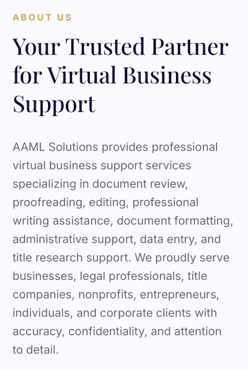 Virtual Business Support