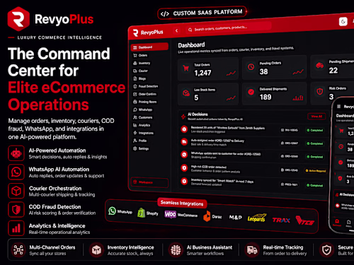 RevyoPlus is a custom-coded e-commerce operations
