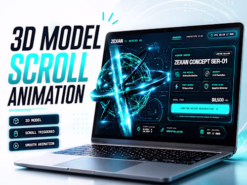 3D MODEL SCROLL MOTION WEBSITE