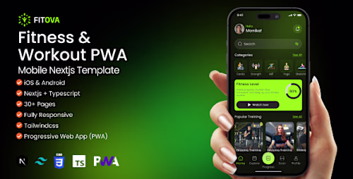 Fitova - Fitness & Workout PWA Nextjs Template