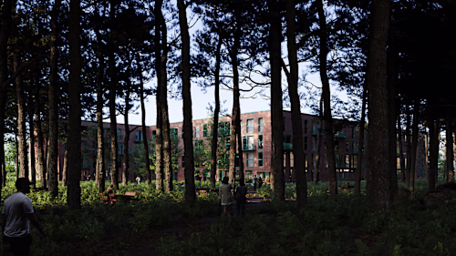 Photorealistic Architectural Visualization Theodora in the Woods