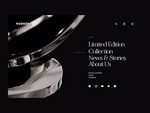 Hudson — Luxury Furniture E-commerce Website Concept