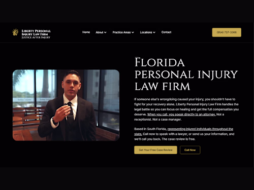 Liberty Personal Injury Law Firm: Webflow, SEO, Technical Launch