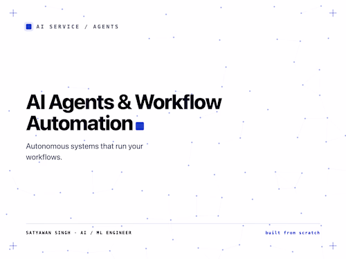 AI/ML Engineering Custom Models, Agents & Systems
