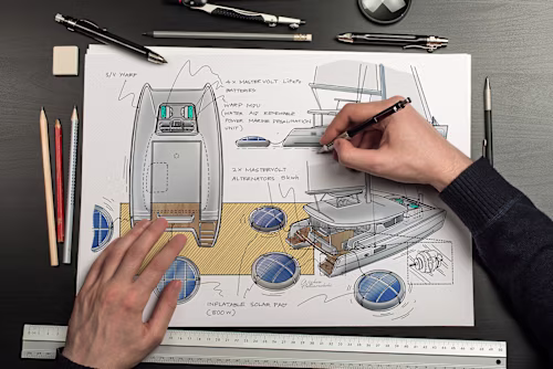 Designing an inflatable solar pad for Yart boat