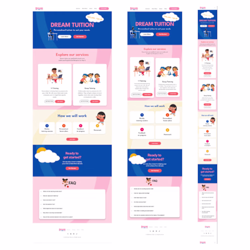 Dream Tuition - New Website Design