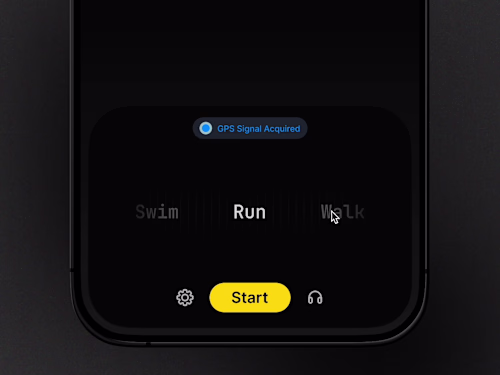 interaction for a workout tracking