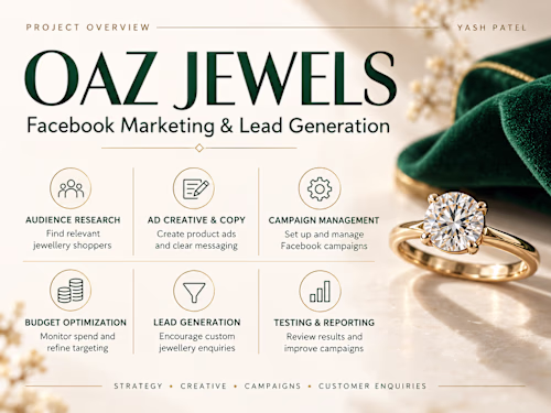 OAZ Jewels — Facebook Marketing