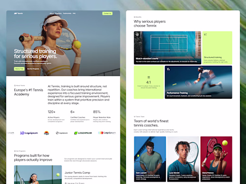 Tennix – Premium Tennis Academy Framer Template